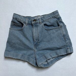 Original American Apparel Denim High Waisted Cuff Short